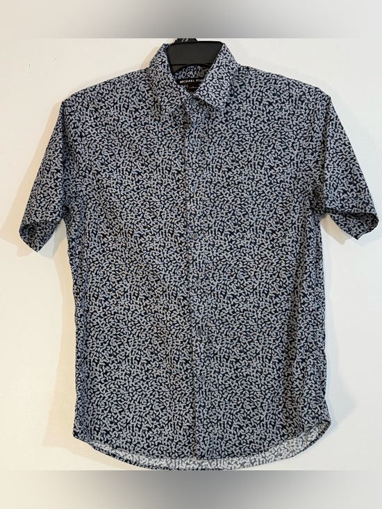 Michael Kors Other - Michael Kors Slim Fit Short Sleeve Button Down Shirt Blue White Men’s Medium